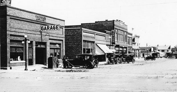 Historic Garage and Drug store in Haviland KS